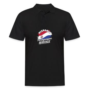 Patrimoine hispanique paraguayen - Cadeaux du patrimoine des États-Unis - Polo Homme - noir - Devant - Kai (181cm)