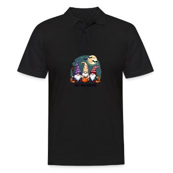 Célébration heureuse des gnomes Hallothanksmas avec des chauves-souris - Polo Homme - noir - Devant - Kai (181cm)