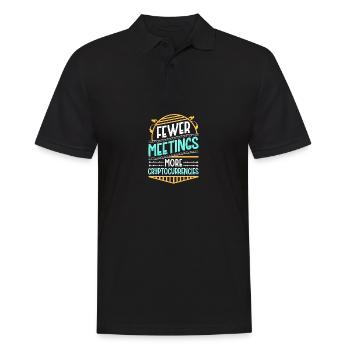 Moins de rencontres, plus d’amateurs de crypto-monnaies - Polo Homme - noir - Devant - Kai (181cm)