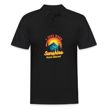 J’ai juste besoin de soleil et de crevettes frites à l’extérieur - Polo Homme - noir - Devant - Kai (181cm)