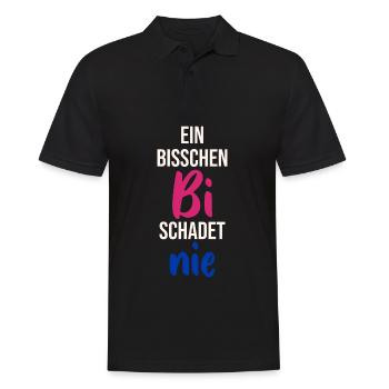 Ein bisschen Bi schadet nue Pansex Spruch Farben - Männer Poloshirt - Schwarz - Vorne - Kai (181cm)