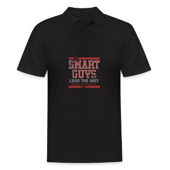 Des hommes intelligents ouvrent la voie Une déclaration audacieuse - Polo Homme - noir - Devant - Kai (181cm)