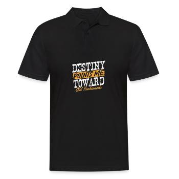 Destiny Points Me Toward Old Fashioneds Statement - Men's Polo Shirt - black - Front - Kai (181cm)