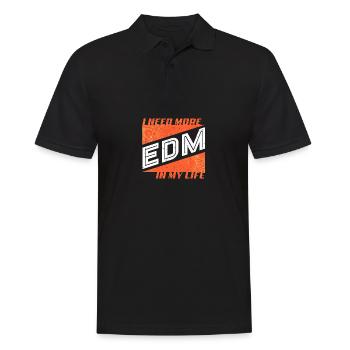 I Need More EDM In My Life Vibes - Men's Polo Shirt - black - Front - Kai (181cm)