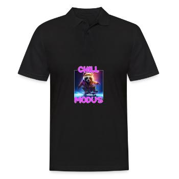Chill Modus Pandabär Panda Liebhaber Süßes Panda - Männer Poloshirt - Schwarz - Vorne - Kai (181cm)