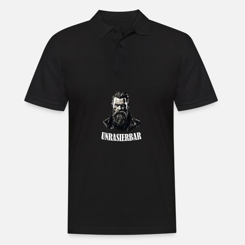 Wikinger Bartträger Lustiger Bart Spruch - Männer Poloshirt - Schwarz