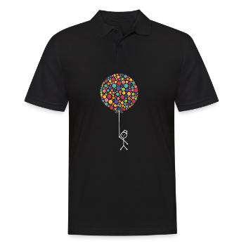 Balloon Sticks - Men's Polo Shirt - black - Front - Kai (181cm)