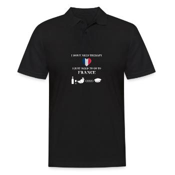 France drôle français idée cadeau - Polo Homme - noir - Devant - Kai (181cm)