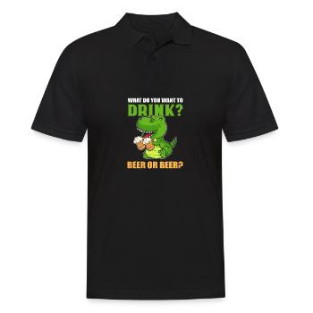 Bier oder Bier Barista Geschenk - Männer Poloshirt - Schwarz - Vorne - Kai (181cm)