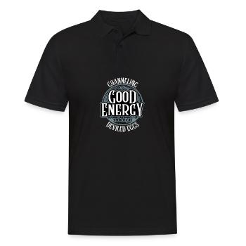 Kanalisierung guter Energie durch Deviled Eggs Style - Männer Poloshirt - Schwarz - Vorne - Kai (181cm)