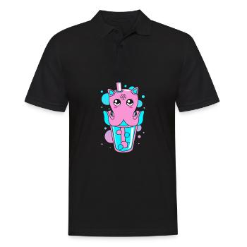 Pastell Gothic - Männer Poloshirt - Schwarz - Vorne - Kai (181cm)
