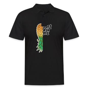Upside Down Pineapple Swinger Just ask me - Men's Polo Shirt - black - Front - Kai (181cm)