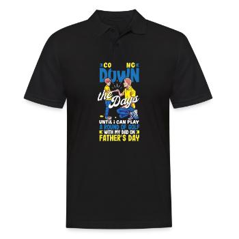 Counting Down the Days Father's Day - Men's Polo Shirt - black - Front - Kai (181cm)