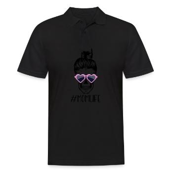 Momlife Mama Mutter Mom Beste Mama Totenkopf - Männer Poloshirt - Schwarz - Vorne - Kai (181cm)