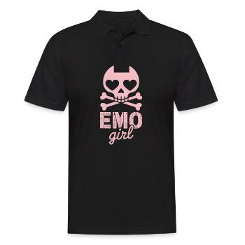 Emo Girl! - Männer Poloshirt - Schwarz - Vorne - Kai (181cm)