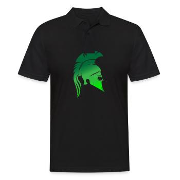 Sparta Design, green - Men's Polo Shirt - black - Front - Kai (181cm)