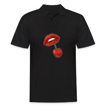 Dessert aux cerises aux craquelins Make-up artist poison - Polo Homme - noir - Devant - Kai (181cm)