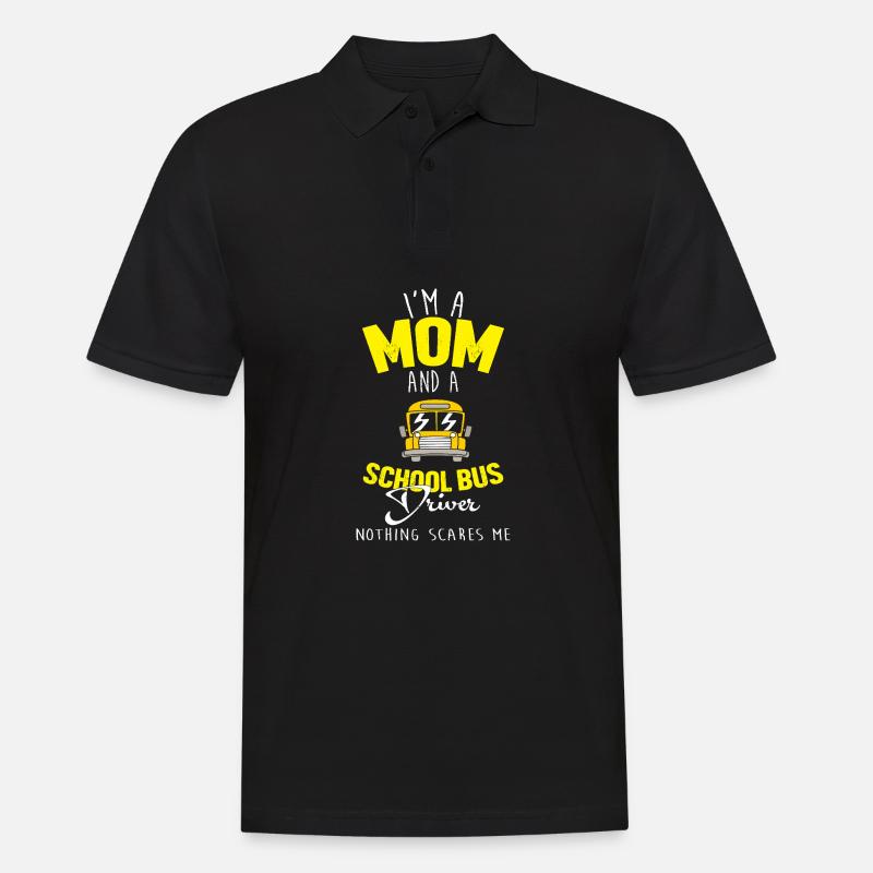 Schulbusfahrer Schulbus - Männer Poloshirt - Schwarz