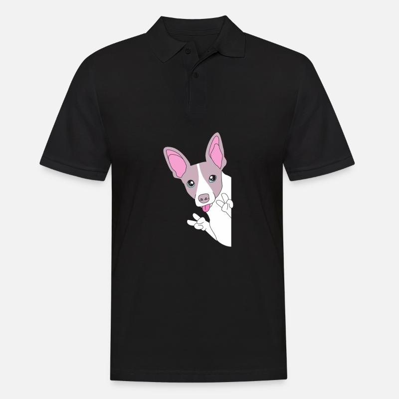 Rat Terrier - Männer Poloshirt - Schwarz