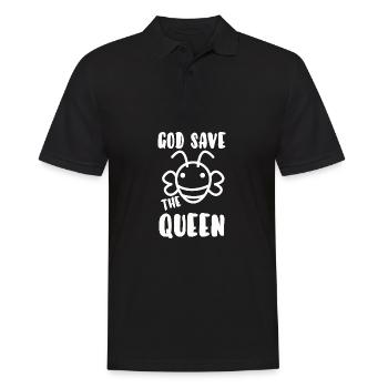 God save the queen - Men's Polo Shirt - black - Front - Kai (181cm)