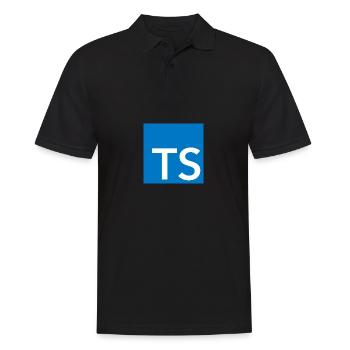 TypeScript Logo - Men's Polo Shirt - black - Front - Kai (181cm)
