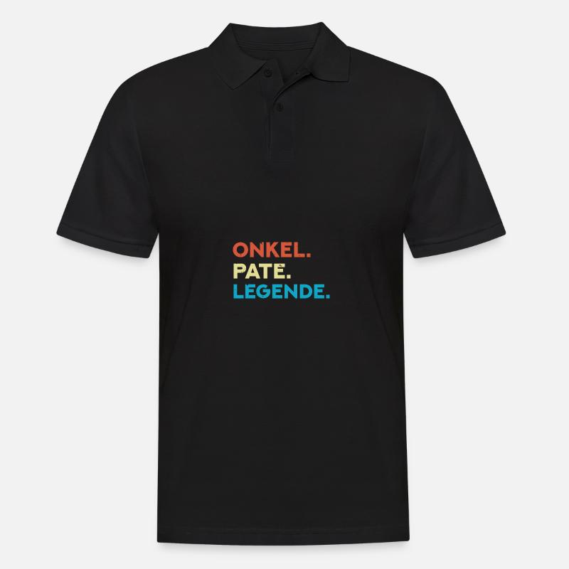 Patenonkel Legende Taufpate - Männer Poloshirt - Schwarz