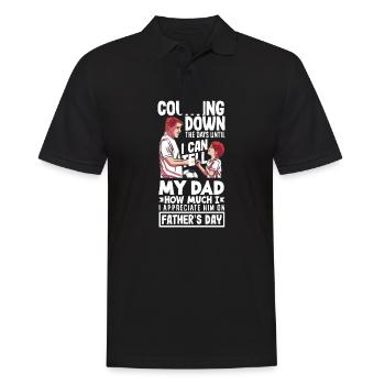 Counting Down the Days Father's Day - Männer Poloshirt - Schwarz - Vorne - Kai (181cm)