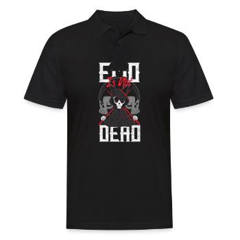 Emoticon Emo Is Not Dead Emocore Aesthetic - Men's Polo Shirt - black - Front - Kai (181cm)