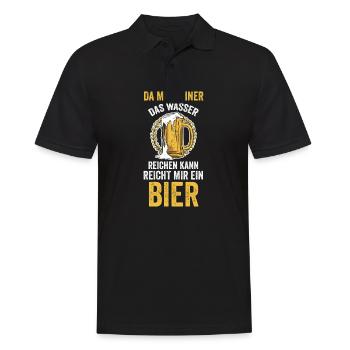 Da mir keiner das Wasser reichen kann reicht mir e - Männer Poloshirt - Schwarz - Vorne - Kai (181cm)