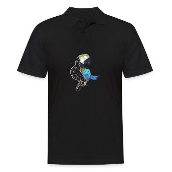 Rad Papagei Vogelkunde Geschenk - Männer Poloshirt - Schwarz - Vorne - Kai (181cm)