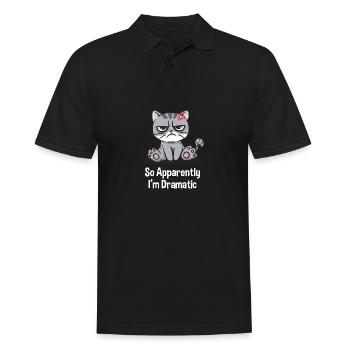 Donc, apparemment, je suis dramatique drôle sarka - Polo Homme - noir - Devant - Kai (181cm)