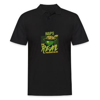 Les siestes de la Saint-Patrick sont les vrais trésors - Polo Homme - noir - Devant - Kai (181cm)