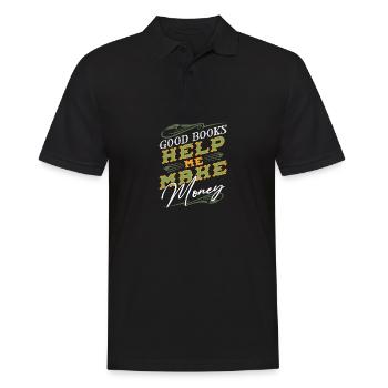De bons livres m’aident à gagner de l’argent Entrepreneuriat - Polo Homme - noir - Devant - Kai (181cm)