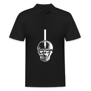 Luzifer - Männer Poloshirt - Schwarz - Vorne - Kai (181cm)
