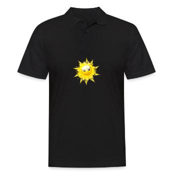 Sun - Men's Polo Shirt - black - Front - Kai (181cm)
