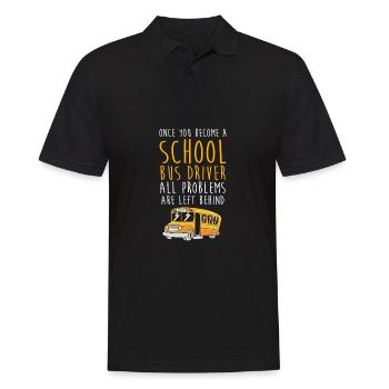 Chauffeur d’autobus scolaire Autobus scolaire - Polo Homme - noir - Devant - Kai (181cm)