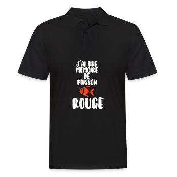 Mémoire de poisson rouge - Polo Homme - noir - Devant - Kai (181cm)