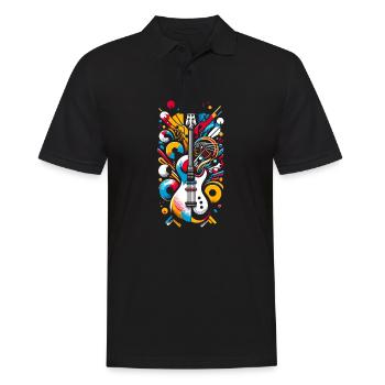 Electric Symphony GuitarAbstract Music Lover - Men's Polo Shirt - black - Front - Kai (181cm)