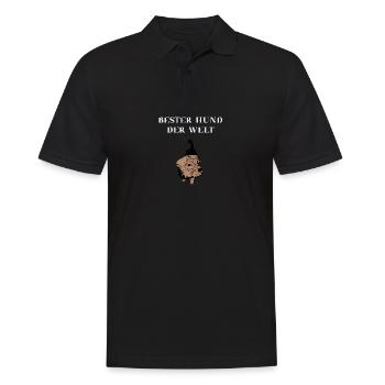 Hund Bester Hund der Welt Geschenkidee süß - Männer Poloshirt - Schwarz - Vorne - Kai (181cm)