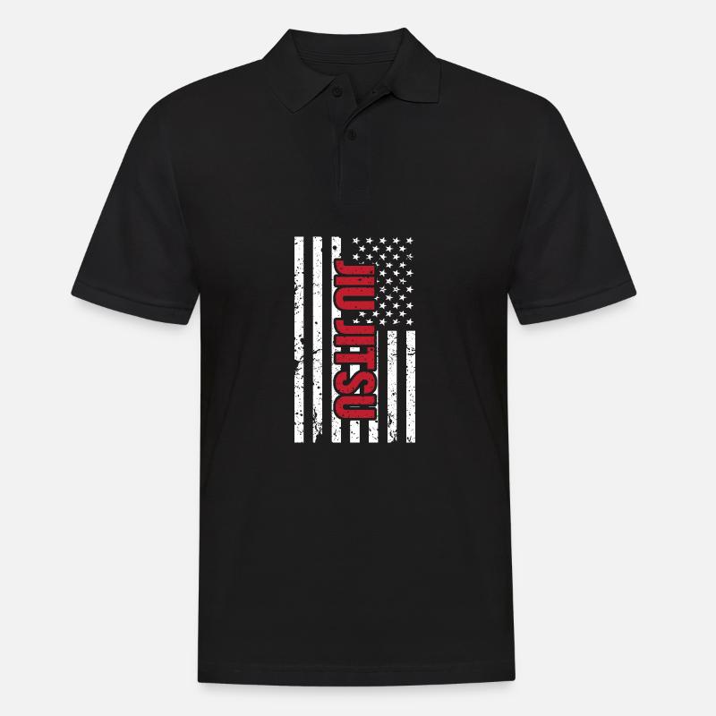 Jiu Jitsu Selbstverteidigung - Männer Poloshirt - Schwarz