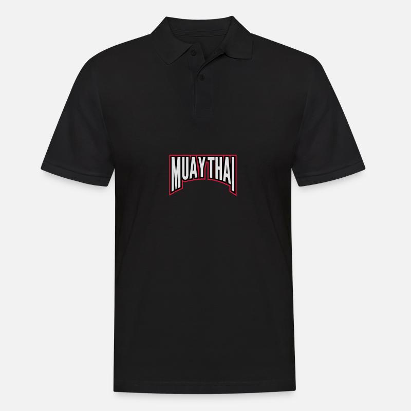 muay thai - Männer Poloshirt - Schwarz