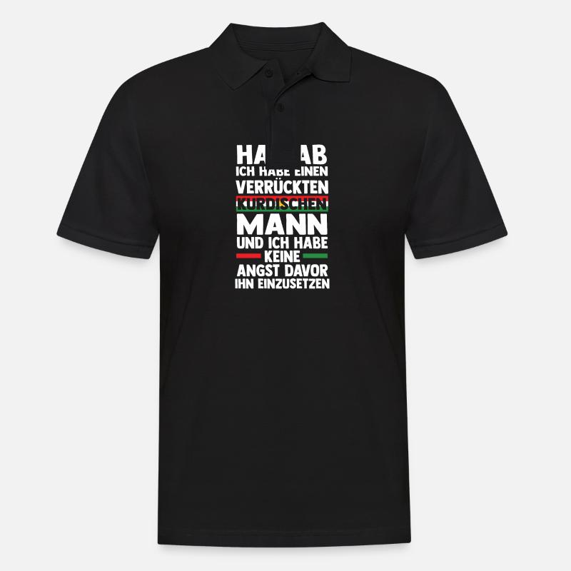 Kurden Kurdistan - Männer Poloshirt - Schwarz
