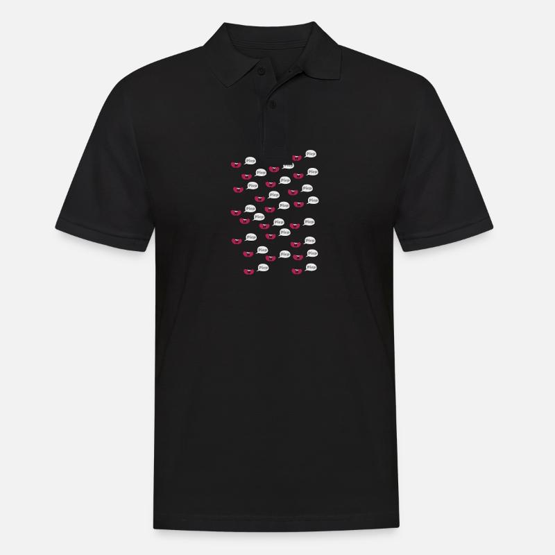 Bohnen - Männer Poloshirt - Schwarz