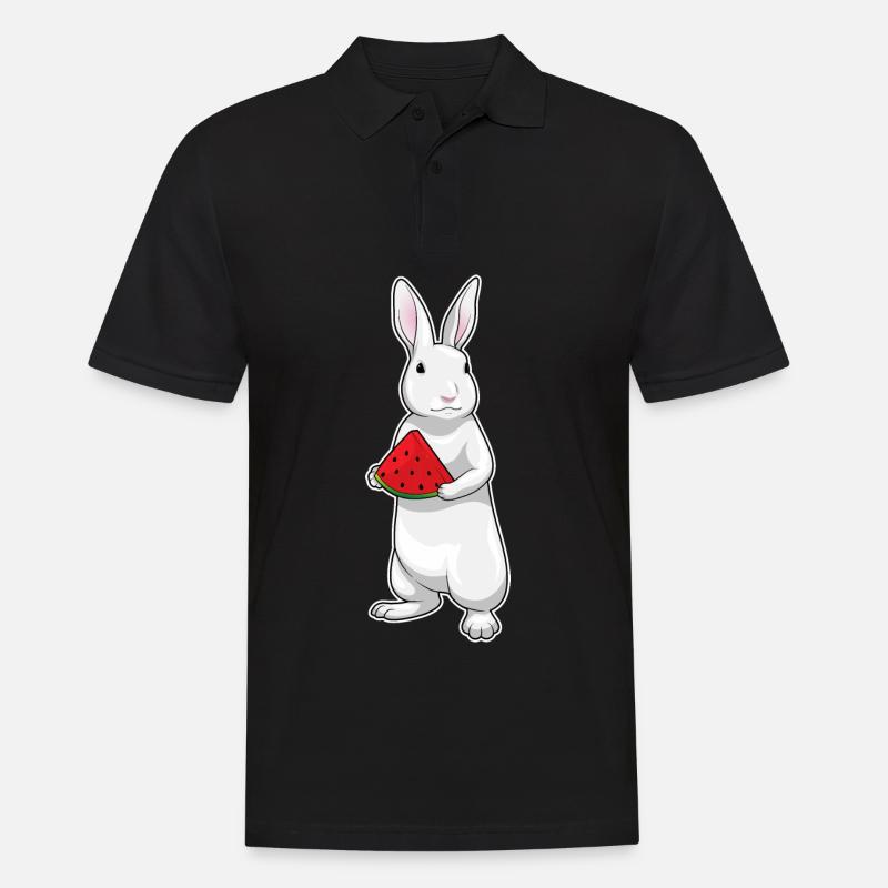 Lapin Pastèque - Polo Homme - noir