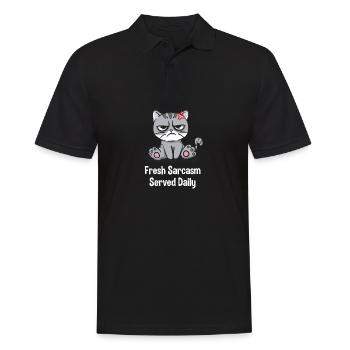 Fresh sarcasm serves funny sarka daily - Men's Polo Shirt - black - Front - Kai (181cm)