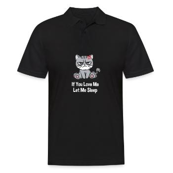 Wenn du mich liebst, lass mich lustige Paare Humor - Männer Poloshirt - Schwarz - Vorne - Kai (181cm)