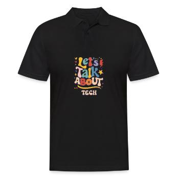 Let's Talk About Tech Enthusiast Design - Men's Polo Shirt - black - Front - Kai (181cm)