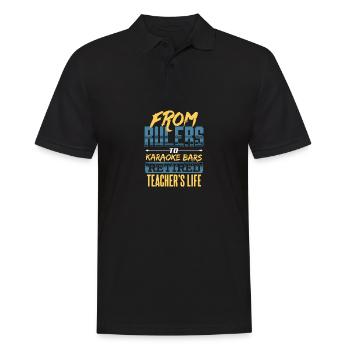 Des règles aux bars karaoké La vie d’un enseignant à la retraite - Polo Homme - noir - Devant - Kai (181cm)