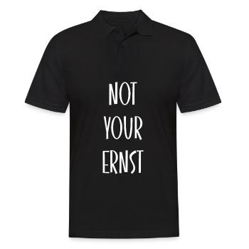 NOT YOUR ERNST - Männer Poloshirt - Schwarz - Vorne - Kai (181cm)