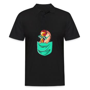 Hot Dog Snack - Men's Polo Shirt - black - Front - Kai (181cm)